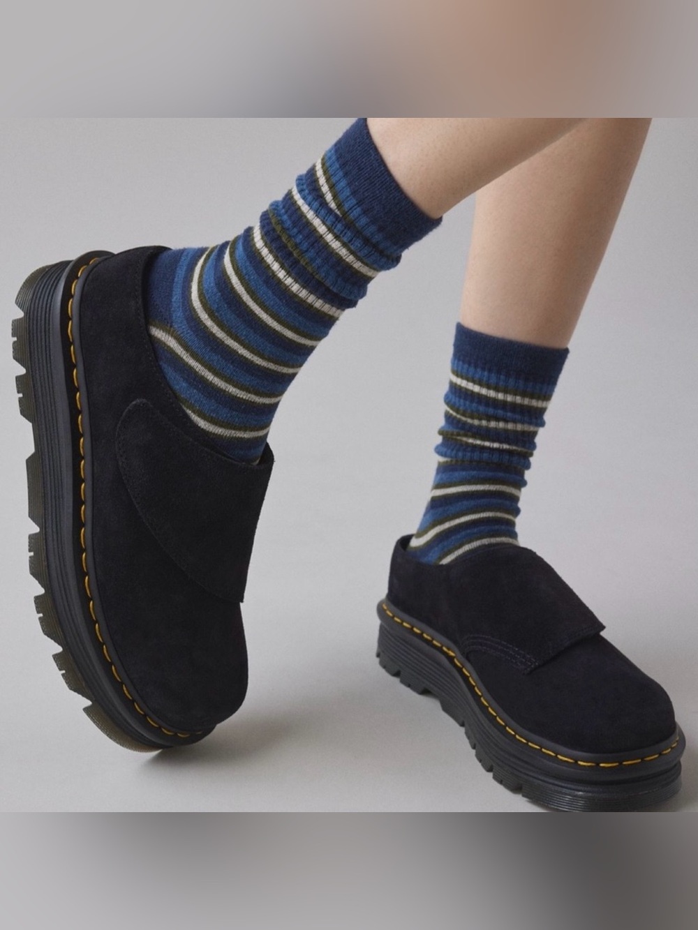 Dr. Martens Black Suede Loafers bronx suede zebzag anywair
